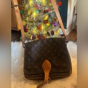 Louis Vuitton Brown and Tan Monogram Crossbody Bag